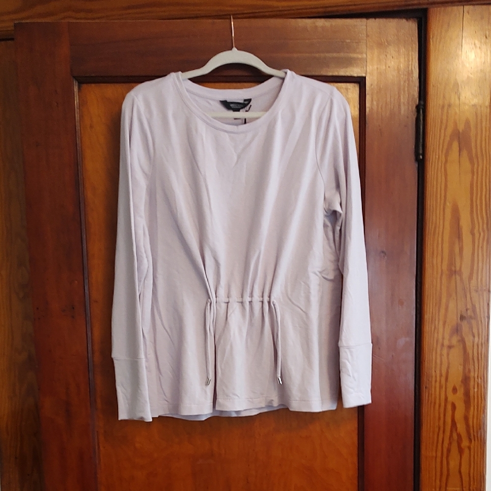 Simply Vera Vera Wang Lavender Drawstring Long-Sleeve Top